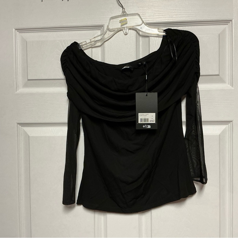 Elegant Black Off-Shoulder Top